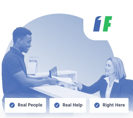 In-person loan assistance from 1F Cash Advance representative in Chattanooga, TN
