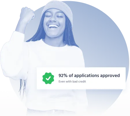 92% of applications approved — happy applicant celebrating result
