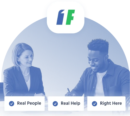 In-store consultation with 1F Cash Advance representative